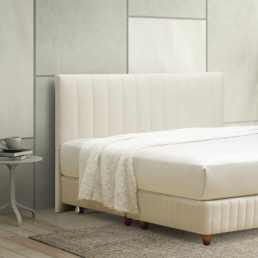 V6 Headboard with velvety fabric